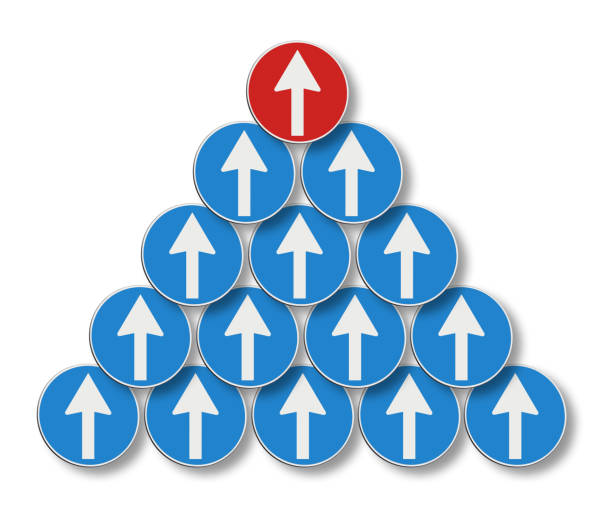 istock White arrows follow a red arrow - leadership concept 671935308