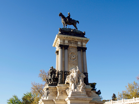 Alfonso XII statue in