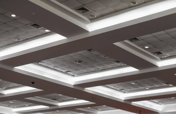 istock ceiling of business office building 671947840