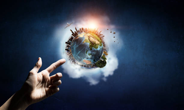 istock Idea of Earth creation . Mixed media 671954974