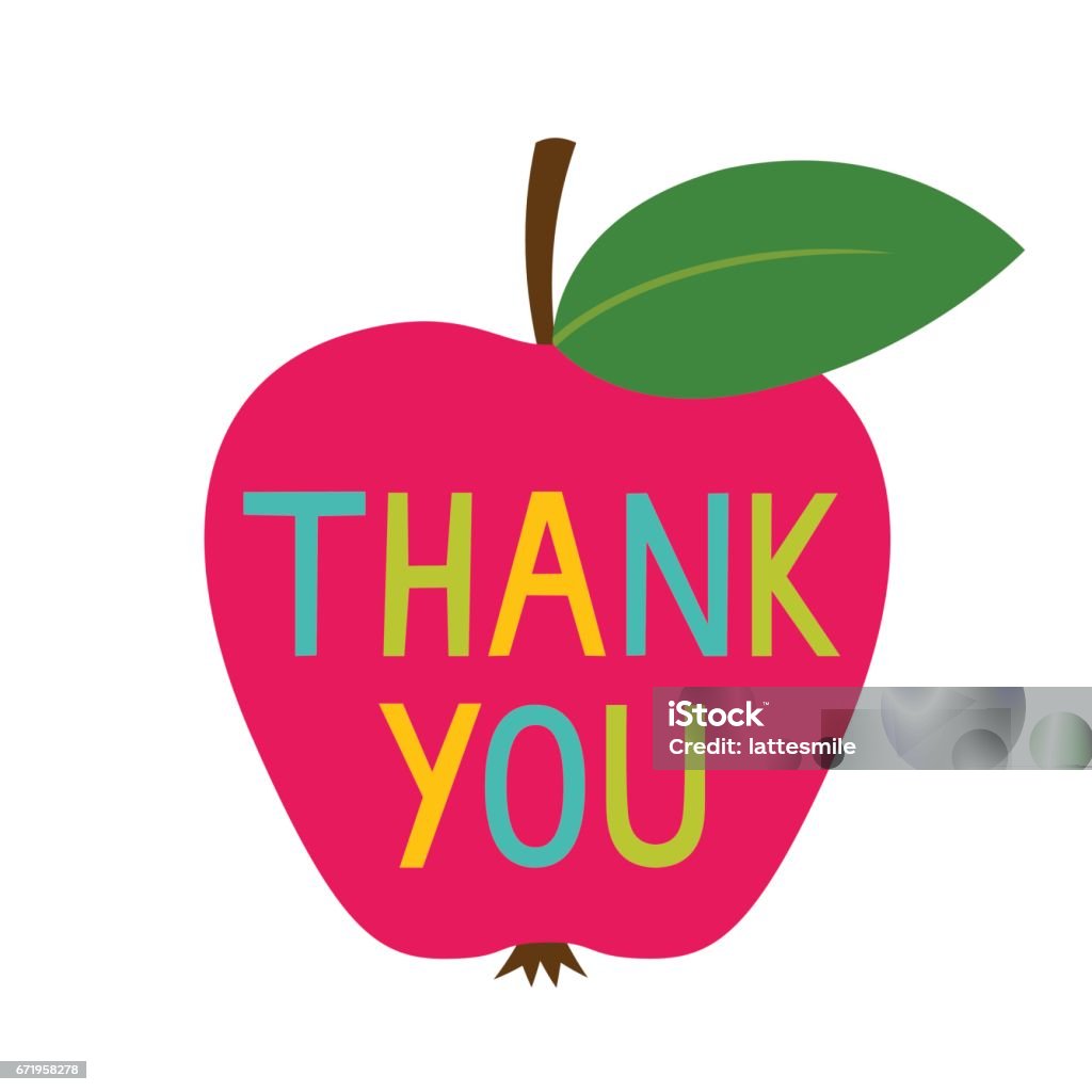 Thank you Teacher's Day card Thank you Teacher's Day vector card Thank You - Phrase stock vector