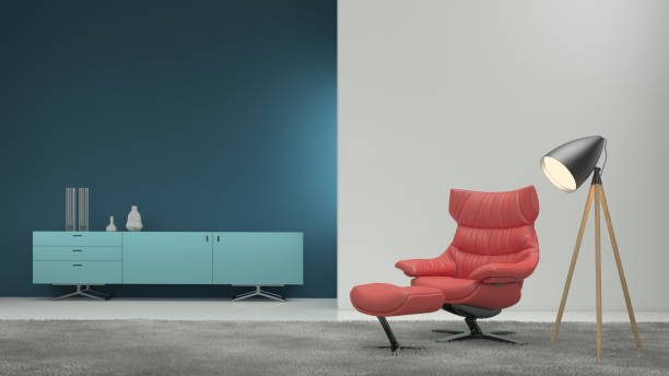 istock Minimalist modern interior living room 671962354