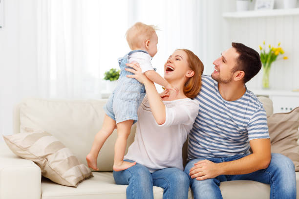 Happy family  at home