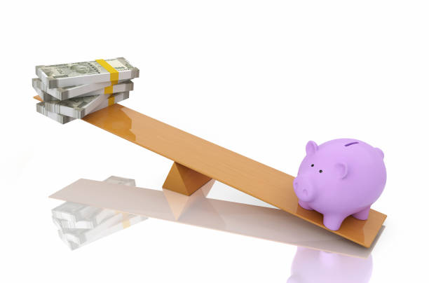 istock New Indian Currency with Piggy Bank 671968654