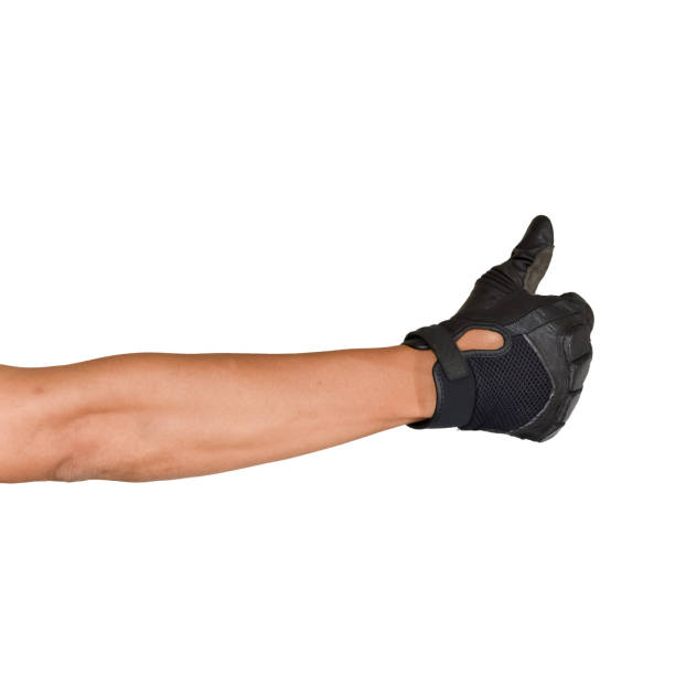 istock Motorcycle glove and hand signal 671971764