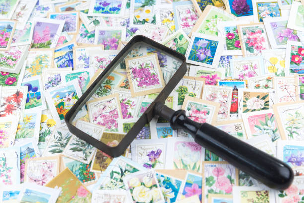 istock A stamp printed in Japan shows various flowers collection 671978944