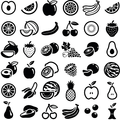 Fruit icon collection - vector illustration