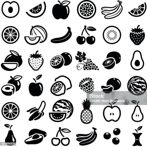 Fruit Stock Illustration - Download Image Now - Icon, Fruit, Strawberry