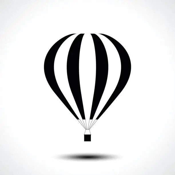 Vector illustration of Hot air balloon icon