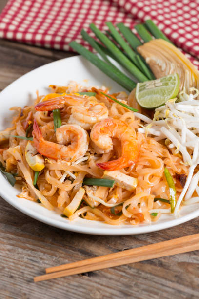 istock Pad Thai, stir-fried rice noodles with shrimp. 672007904