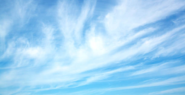 istock Blue sky white clouds fresh air nature 672011650