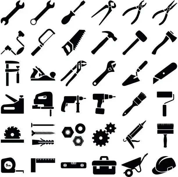 Vector illustration of Construction and work tool