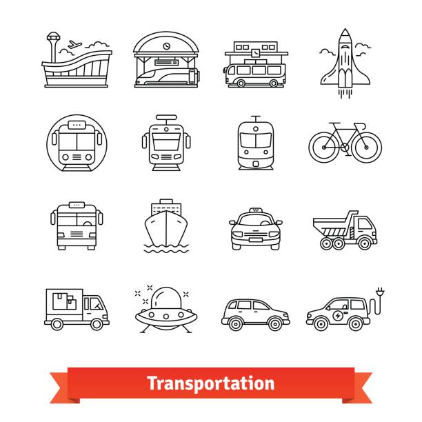 illustrations, cliparts, dessins animés et icônes de moderne et des infrastructures de transport urbain ensemble - ferry terminal