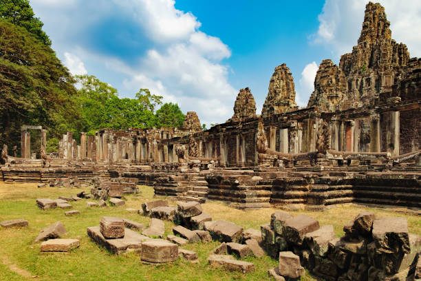 istock Bayon Temple in Angkor Thom Complex, Cambodia 672039300