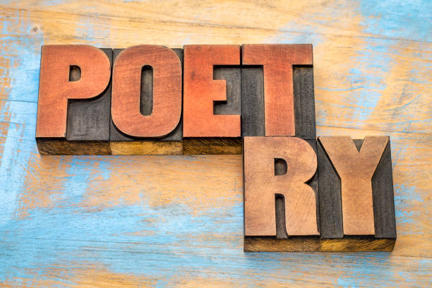 istock poetry word abstract in letterpress type 672046612