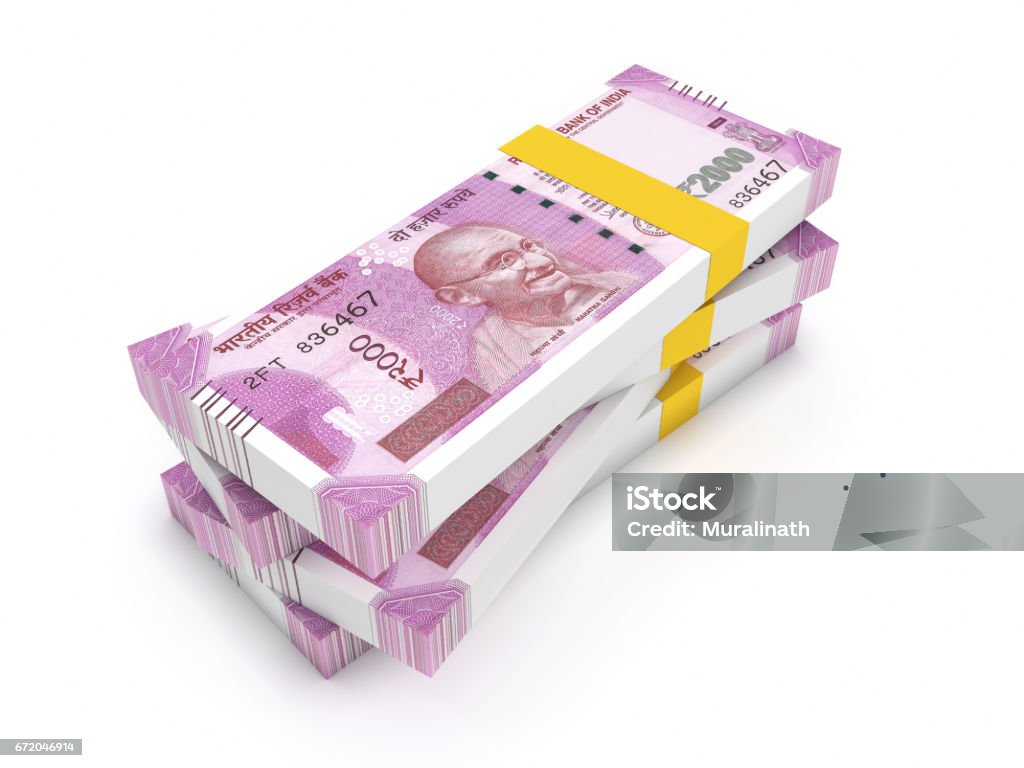 New Indian Currency New Indian Currency - 3D Rendered Image Indian Currency stock illustration