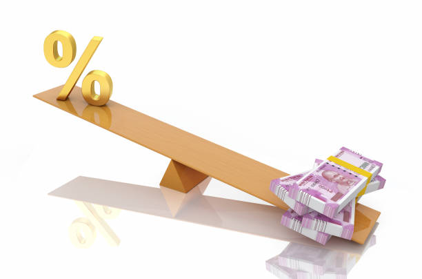 istock New Indian Currency with Percentage Symbol 672047250