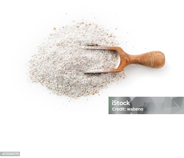 Rye Flour Stock Photo - Download Image Now - Flour, Rye - Grain, White Background