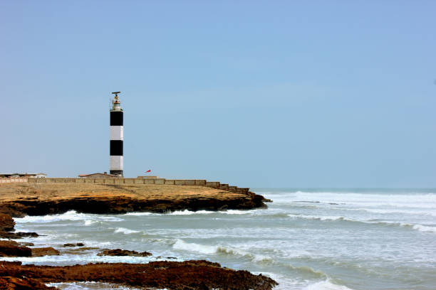 lighthouse  in ancient dwarka city, india - horizontal landscape coastline gujarat imagens e fotografias de stock