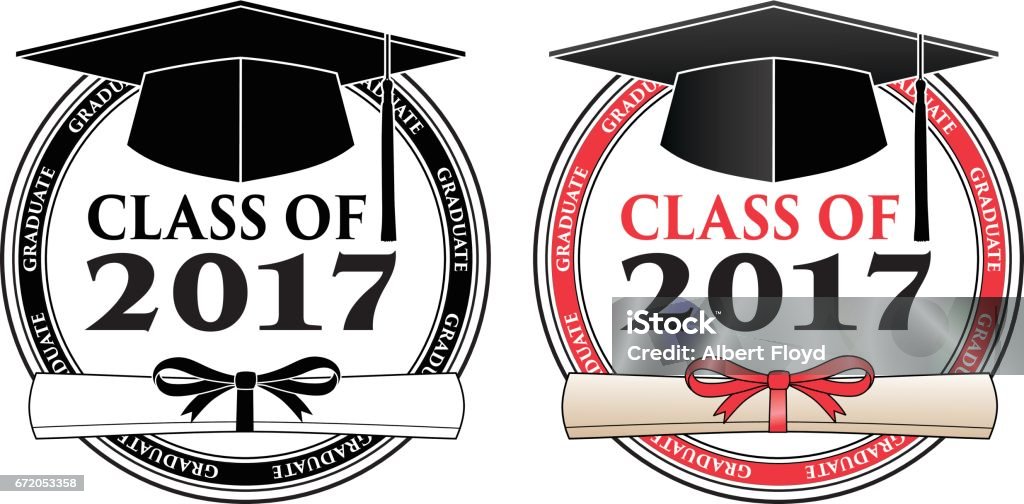 Grad 2017 Graduating Class Of 2017 Vector Stock Illustration - Download Image Now ...