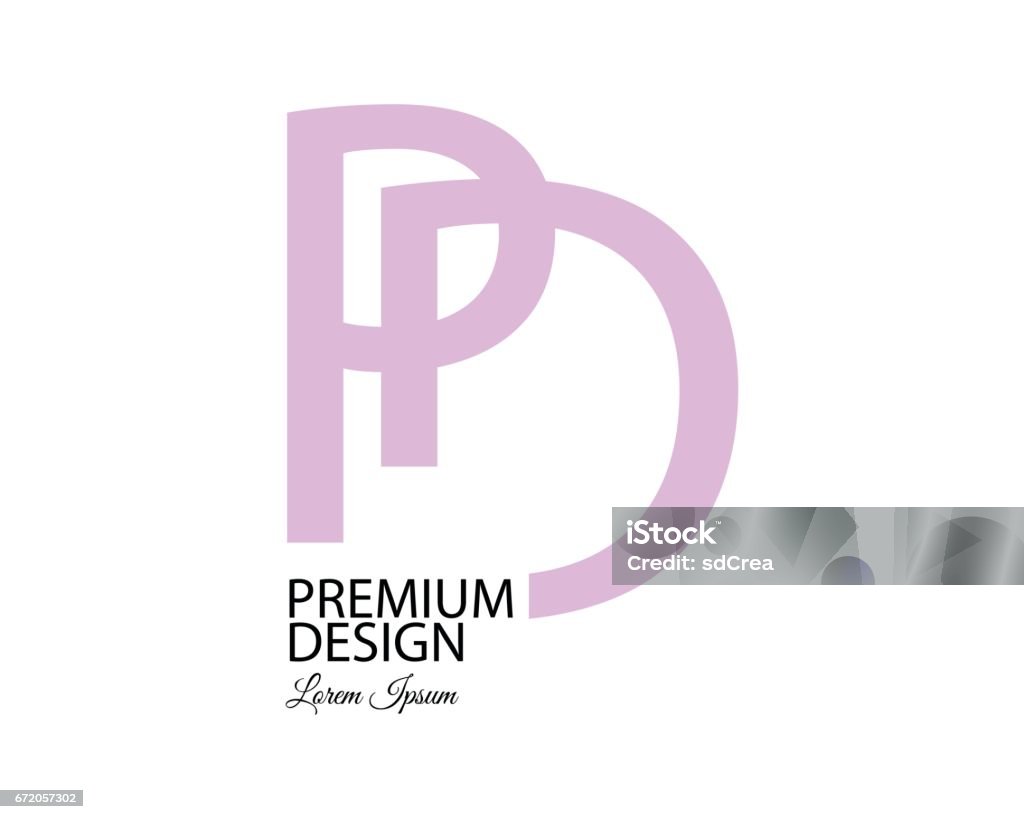 Letter PD Concept Design Letter PD Concept Design. EPS 8 supported. Abstract stock vector