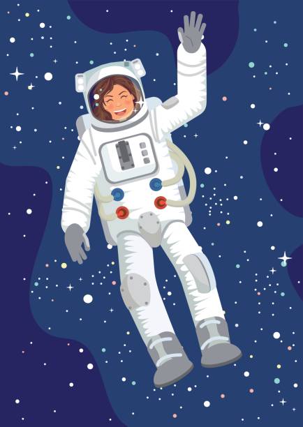 космическая женщина - glister stock illustrations