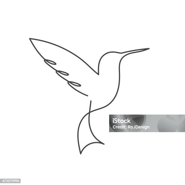Ciągły Ptak Liniowy Biały Rysunek Jednej Linii - Stockowe grafiki wektorowe i więcej obrazów Ptak - Ptak, Rysunek ciągłą kreską, Ciągłość