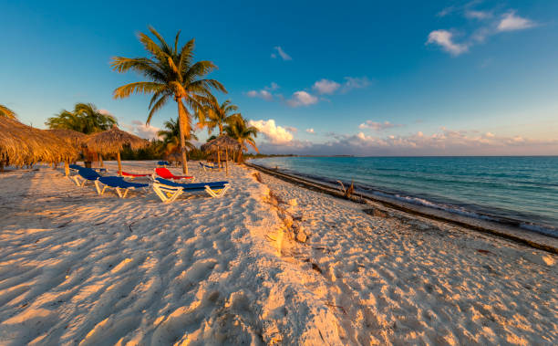 istock Beach sunset at Cayo Largo, Cuba 672077100