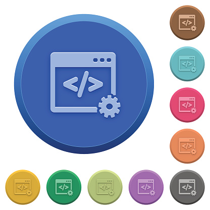 Embossed Web Development Buttons Stock Illustration - Download Image ...