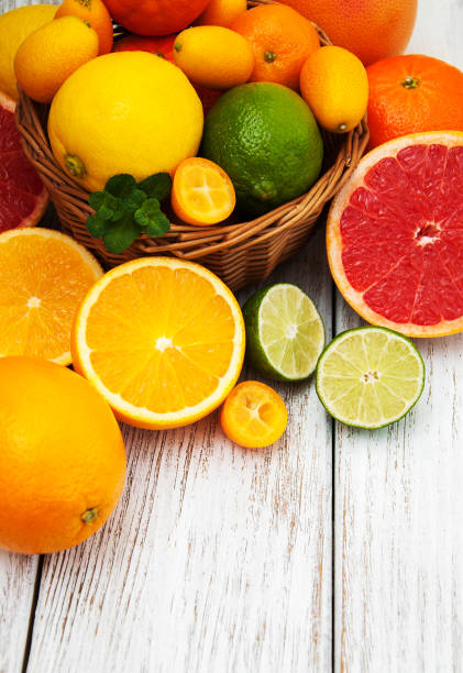 istock Fresh citrus fruits 672093846