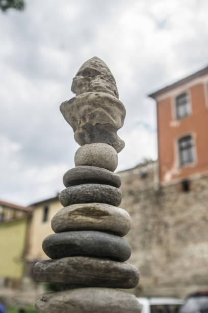 istock Pyramid is  of stones 672094170
