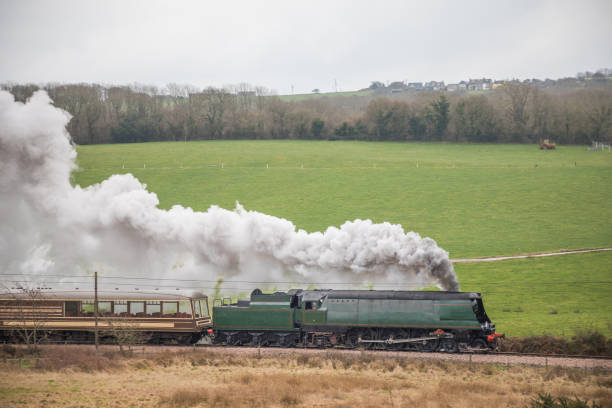 蒸気機関車、ドーセット、イギリス - swanage ストックフォトと画像