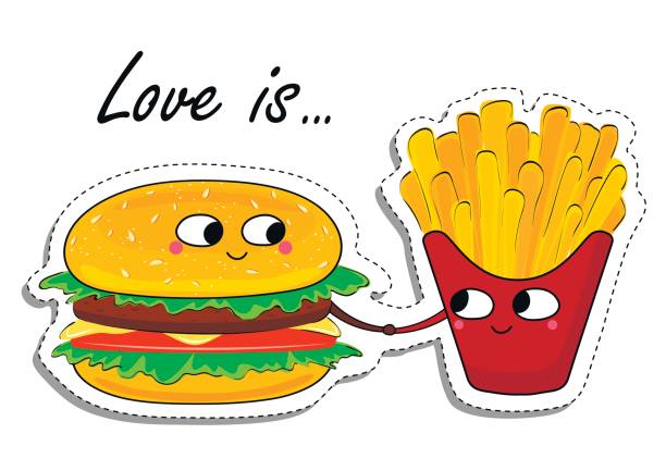 愛は.愛食品のステッカー。 - cold sandwich illustrations点のイラスト素材／クリップアート素材／マンガ素材／アイコン素材
