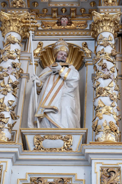 istock Statue inside St-Urban monastery and abbey 672119368