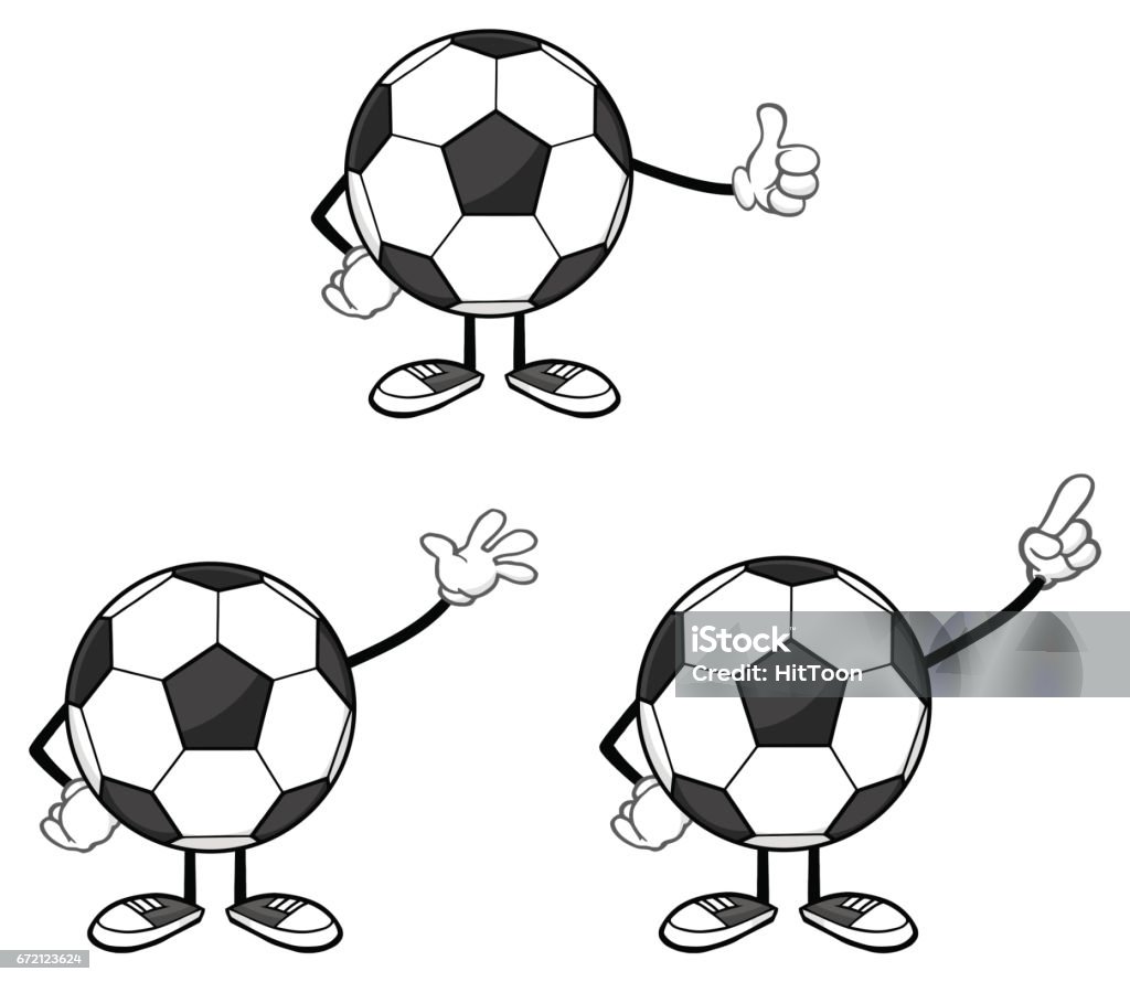 Ilustración de Personaje De Dibujos Animados Sin Rostro De Pelota De Fútbol  5 Sistema De La Colección y más Vectores Libres de Derechos de Accesorio  personal - iStock