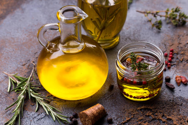 istock olive oil flavored with spices 672129402