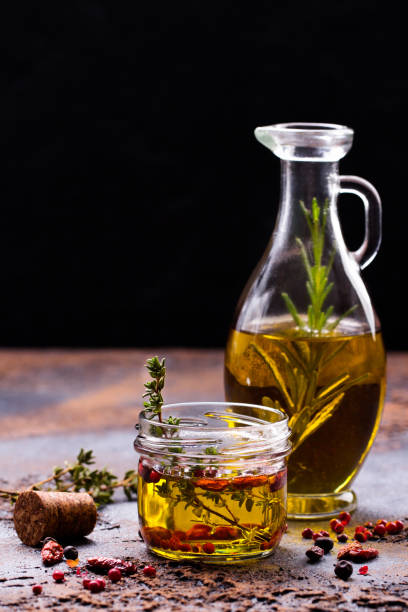 istock olive oil flavored with spices 672129414