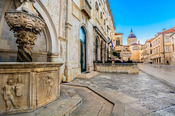 istock Old streets in Croatia. 672130074