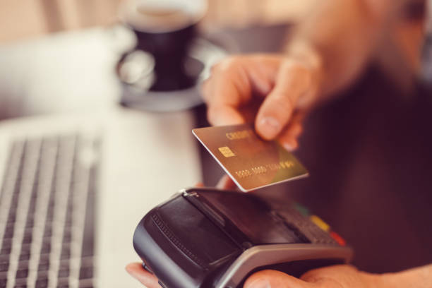 istock Contactless payment with credit card 672132706