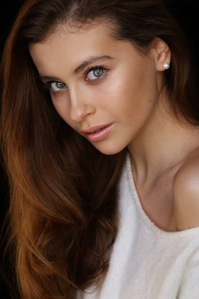 Beautiful young female brunette model