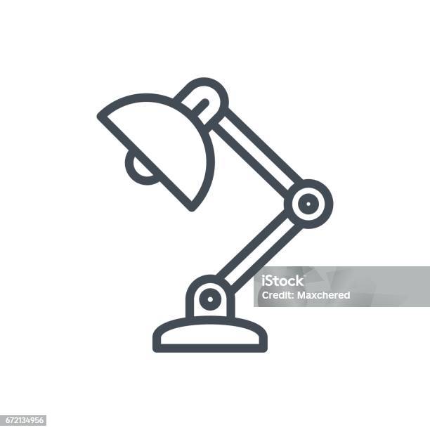 Service Office Work Line Icon Table Holder Stock Illustration - Download Image Now - Art, Black Color, Clip Art