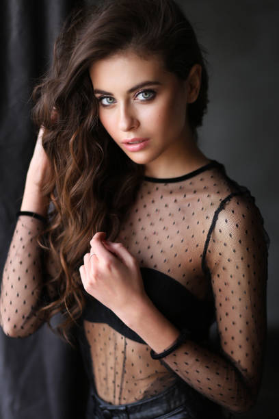 istock Beautiful young female brunette 672135800