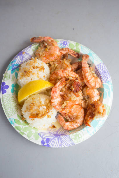 istock Hawaiian Shrimp Plate Lunch 672143352