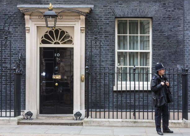 metropolitan policewoman na służbie w londynie - whitehall street zdjęcia i obrazy z banku zdjęć