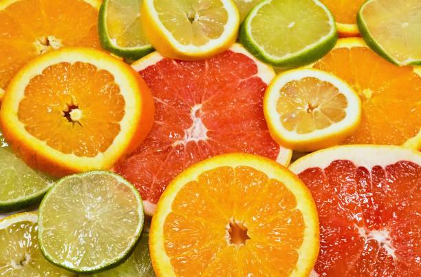istock Citrus fruits orange, lemon, limet, grapefruit . 672152380