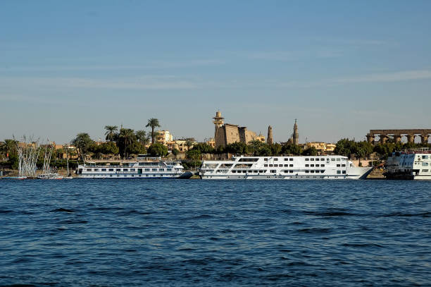 istock View on Karnak Columns from Nile. Luxor, Egypt 672153680