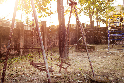 Old rusted playground
