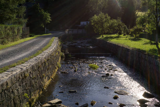 istock Water river stream. Czech Republic 672163332
