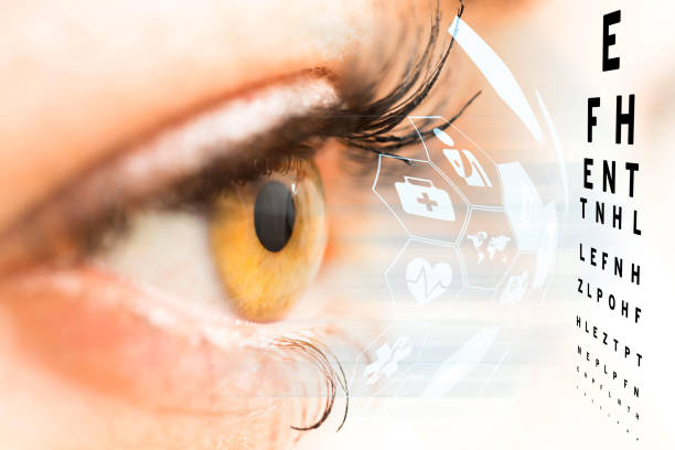 istock Ophthalmologist concept, checking eyesight with a visit to a specialist 672173280