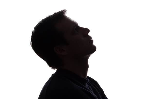 istock Portrait of a young man, side view 672182502